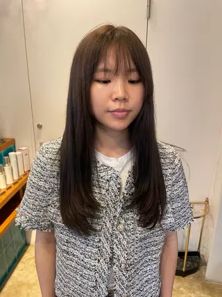 ロング カラー RIN／韓国ヘア レイヤーカットのヘアスタイル