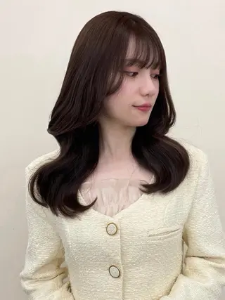 ミディアム カラー ヘアアレンジ maoブリーチ無し 似合わせカラーのヘアスタイル