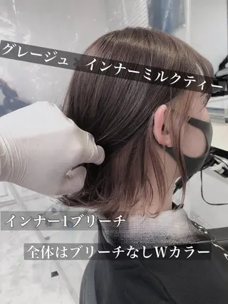 ミディアム カラー パーマ メンズ キッズ ネイル マツエク・マツパ ♡モテ髪/似合わせ♡ 透明感/JUICE♡のヘアスタイル