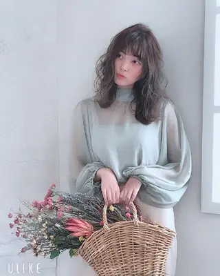 ミディアム hair make powder 薮本のヘアスタイル