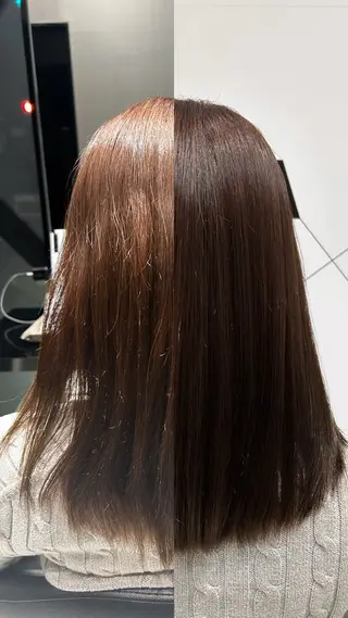 ミディアム カラー 近藤 ちかのヘアスタイル