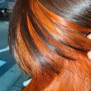 ミディアム カラー 平 真亜里のヘアスタイル