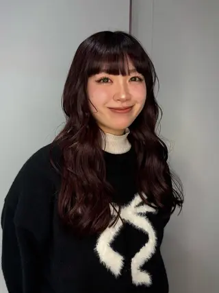 ロング カラー ヘアアレンジ 暗髪／艶髪／渋谷/ モモカ🎀のヘアスタイル