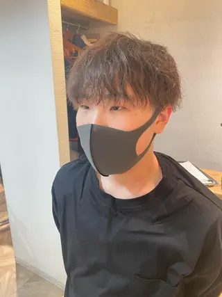 ミディアム パーマ メンズ しのはら まどかのヘアスタイル