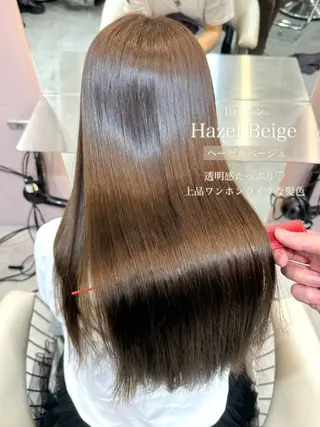 セミロング カラー 髪質改善 縮毛矯正 韓国ヘア　柏崎颯刀のヘアスタイル