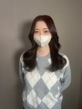 セミロング カラー 韓国ヘア🇰🇷 RYOTAのヘアスタイル