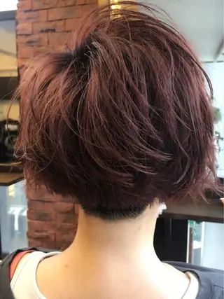 ショート カラー パーマ hirune所属・🌈韓国ヘア KOUSUKE🌈のヘアスタイル