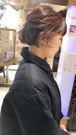 ショート カラー ヘアアレンジ 【ディレクター 🧸🤍田澤 唯那】のヘアスタイル