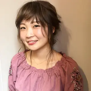 セミロング カラー ヘアアレンジ 上川 美幸のヘアスタイル