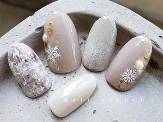 ロング カラー パーマ ヘアアレンジ ネイル マツエク・マツパ アイブロウ Nail branchのネイルデザイン