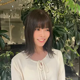 ミディアム カラー 本田 聖のヘアスタイル