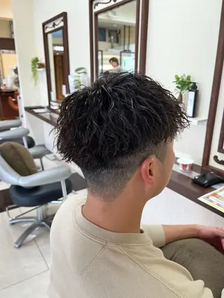 ショート パーマ メンズ AROH men's cut&men's perm 船橋店所属・🧊メンズ特化🧊 高木航希のヘアスタイル