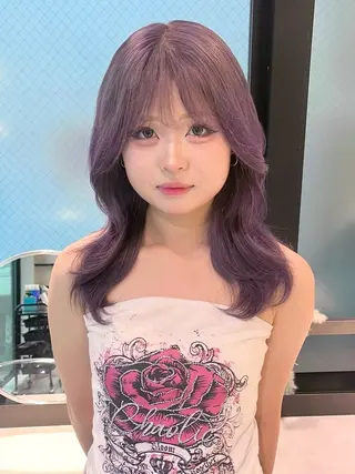 ロング カラー Qin所属・ハイトーン特化 🌟  ミキのヘアスタイル