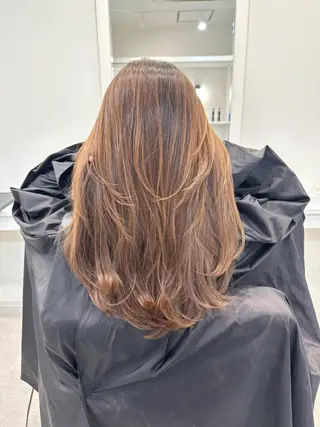 ロング カラー ヘアアレンジ SALOWIN京都河原町Suite店所属・外国人風レイヤー/ ハイトーンSHUのヘアスタイル