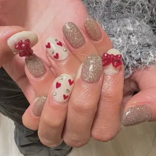 ネイル m.nail/ 🐄💛🧡❤️のネイルデザイン