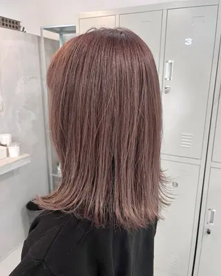 セミロング ブリーチなしカラー ダブルカラーエクステのヘアスタイル