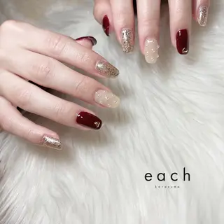 ネイル 𝒆𝒂𝒄𝒉 kanako 🕊のネイルデザイン