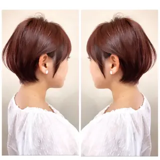 ショート カラー 京都大人女性ショート 徒歩1分/秋山のヘアスタイル