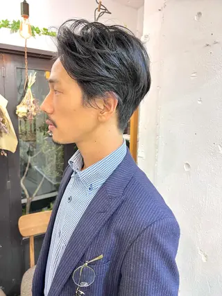 ショート メンズ 木村陸弥 似合わせ 透明感カラー🌿のヘアスタイル