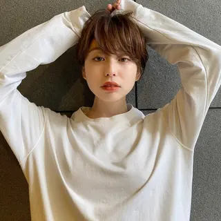 ショート カラー パーマ ヘアアレンジ メンズ キッズ ネイル マツエク・マツパ modek's tokyo所属・顔周りレイヤー ☺︎shunのヘアスタイル