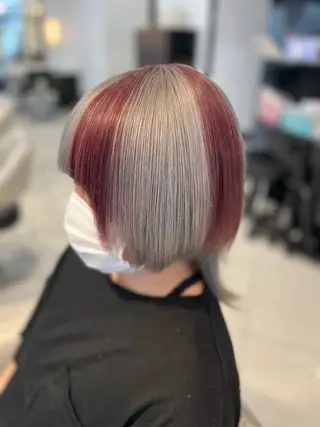 ミディアム カラー 【ハイトーンカラー 🌈】小野隼広のヘアスタイル