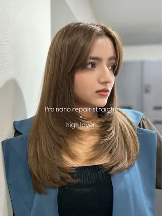 ミディアム 艶髪/髪質改善 【熊野隼人】のヘアスタイル