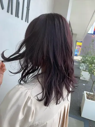 セミロング カラー 名古屋/デザイン/ ブリーチ/松井亮磨のヘアスタイル