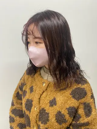 ミディアム カラー パーマ 🌼ハイライト透明感 🌼maiのヘアスタイル