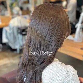 セミロング カラー 髪質改善カラー ベージュ🤎YUMEのヘアスタイル