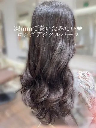 ロング パーマ GO TODAY シェアサロン 銀座Arc店所属・デジタルパーマ🫧 韓国風ヘア🫧サクラのヘアスタイル