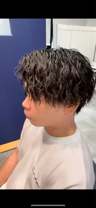 パーマ メンズ メンズ限定そらパーマ カラーモデル募集🍯のヘアスタイル
