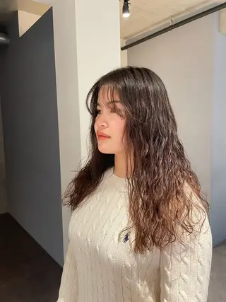 パーマ 葉月/ボブ/ 透明感カラー／中目黒のヘアスタイル