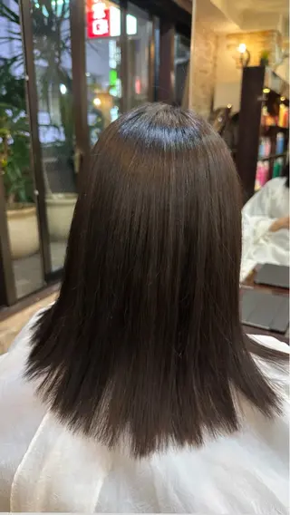 セミロング 縮毛矯正&髪質改善/ きょうの🐺のヘアスタイル