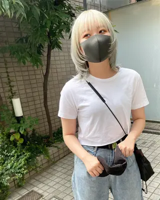 ショート カラー 永田〈店長#レイヤー #ウルフ#ハイトーンのヘアスタイル