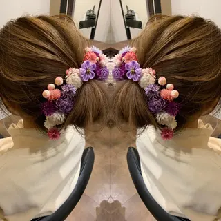 セミロング ヘアアレンジ 伊藤 裕貴のヘアスタイル