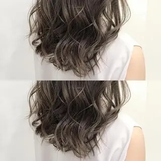 セミロング カラー パーマ ヘアアレンジ tocca所属・毎月通える価格♪ 杉本真基のヘアスタイル