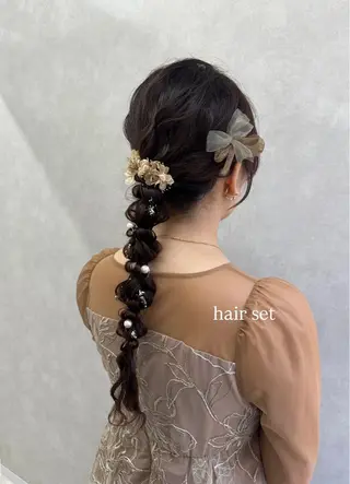ロング ヘアアレンジ 韓国ｽﾀｲﾙ🩶/ ﾚｲﾔｰ/ayanaのヘアスタイル