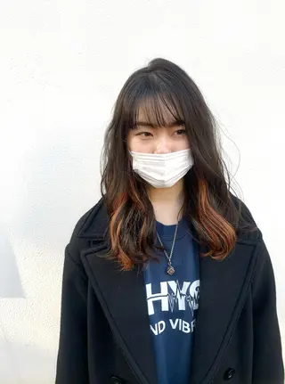 セミロング カラー ヘアアレンジ 〽️magico/ ウルフDaiki〽️のヘアスタイル