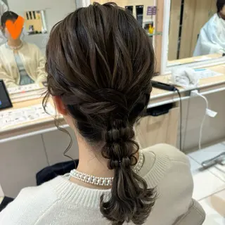 セミロング ヘアアレンジ 宮永 璃沙のヘアスタイル