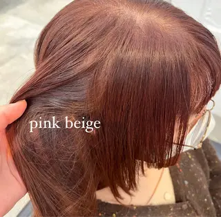 ミディアム カラー 暖色/艶髪/ボブ/ ショート/Ayaのヘアスタイル