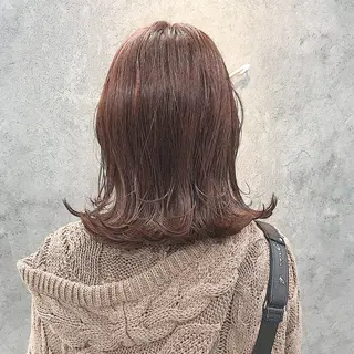 ミディアム 所渉/韓国レイヤー /ウルフカットのヘアスタイル