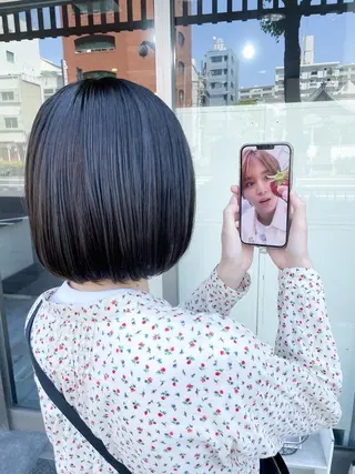 ミディアム カラー イワタ マハ/ minim hairのヘアスタイル