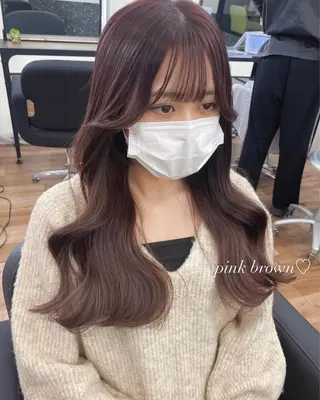 ロング カラー ヘアアレンジ レイヤーカット、 大人可愛い　中村美羅のヘアスタイル