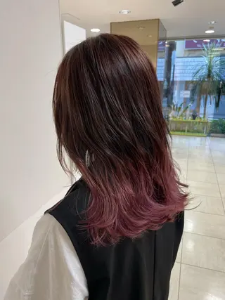 セミロング カラー ヘアアレンジ 【Sweep】おじま のぞみのヘアスタイル