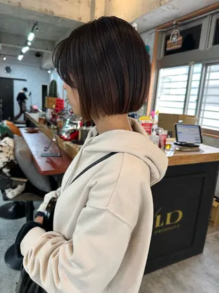 ショート C’LD hair produce /シールドヘア所属・モテ髪/ボブ/ショー ト/アダチフウトのヘアスタイル