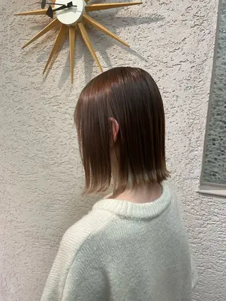 ミディアム カラー 多田 栞里のヘアスタイル