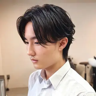 ショート メンズ/フェザー パーマ/RYOTAのヘアスタイル