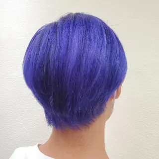 ショート カラー メンズ 推しアニメカラー🌈 ツヤ透明感カラー🦄のヘアスタイル