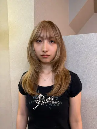 ロング カラー mu-sen所属・Fujii Naoのヘアスタイル