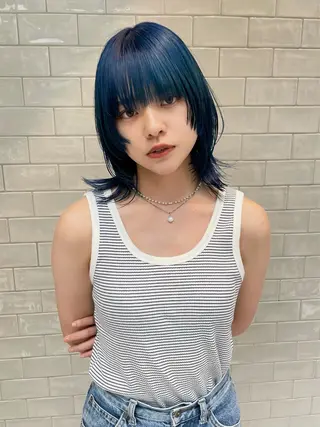 ミディアム カラー SALOWIN所属・ブリーチ🔑 ボブ✨レイヤーのヘアスタイル